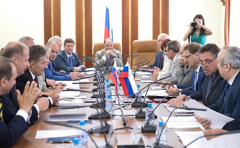 Заседание Группы по сотрудничеству Совета Федерации ФС РФ с Национальным советом Словацкой Республики