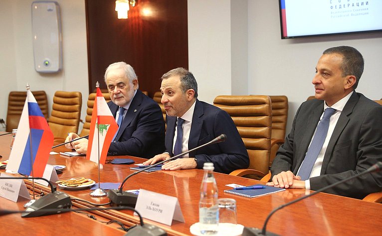 Встреча Сергея Кисляка с председателем христианской партии Ливана «Свободное патриатическое движение» Джебраном Бассилем