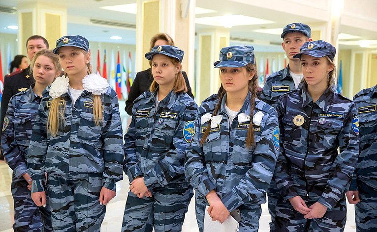 Представители детского общественного движения «Юный друг полиции» в Совете Федерации