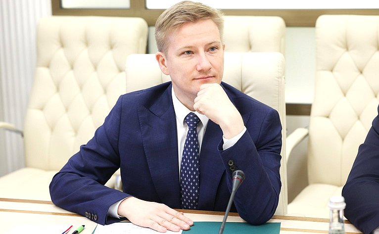 Встреча первого заместителя председателя Комитета СФ по социальной политике Александра Варфоломеева с депутатом Национального Собрания Республики Армения Алексеем Сандыковым