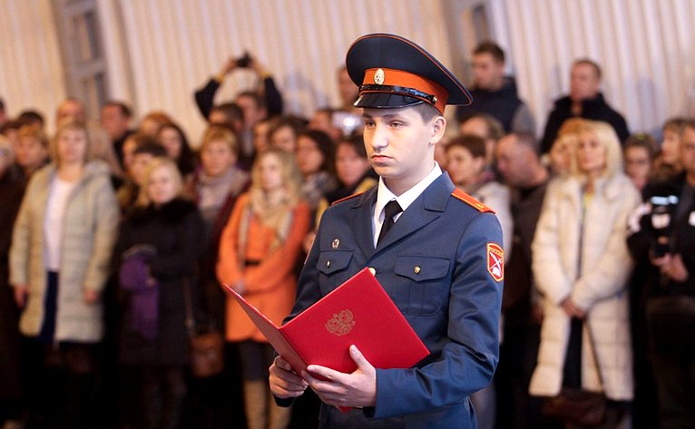 В школе центра «Корабелы Прионежья» впервые прошла торжественная церемония посвящения в кадеты