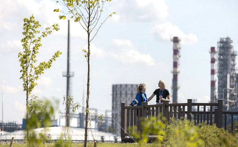 Открытие парка в районе Капотня на территории Московского нефтеперерабатывающего завода