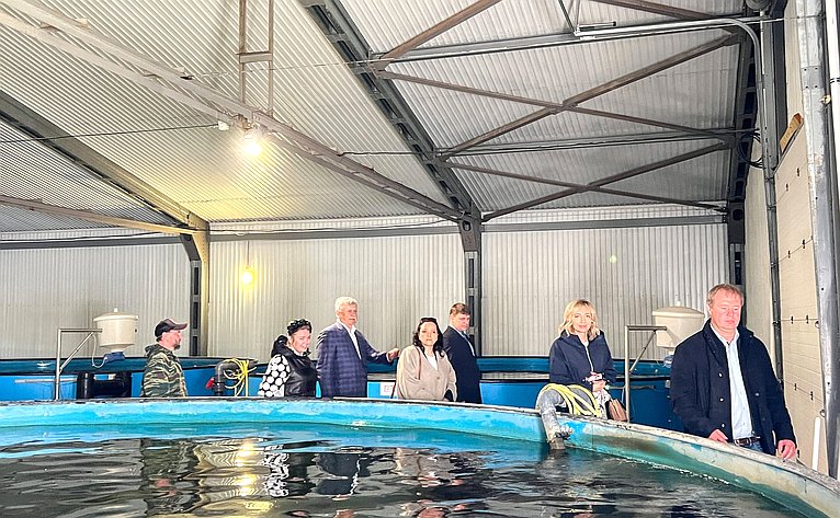 Сенаторы РФ посетили рыбоводное хозяйство «Бородино»