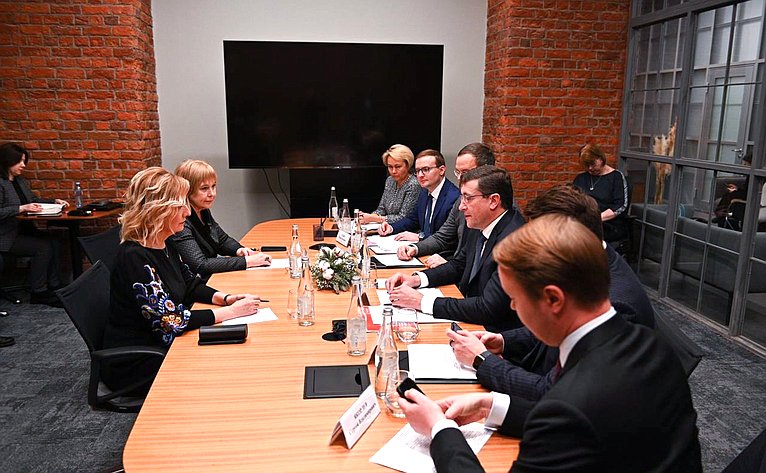 Заместитель Председателя Совета Федерации Инна Святенко провела встречу с губернатором Нижегородской области Глебом Никитиным