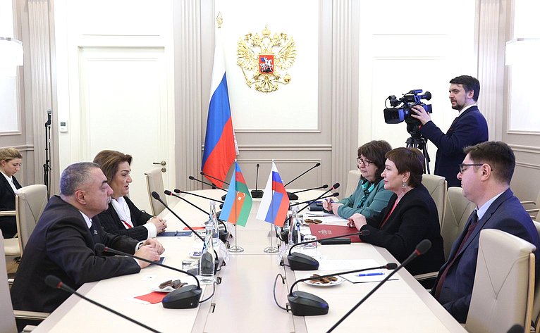 Встреча Елены Перминовой c председателем Комитета по вопросам семьи, женщин и детей Милли Меджлиса Азербайджанской Республики