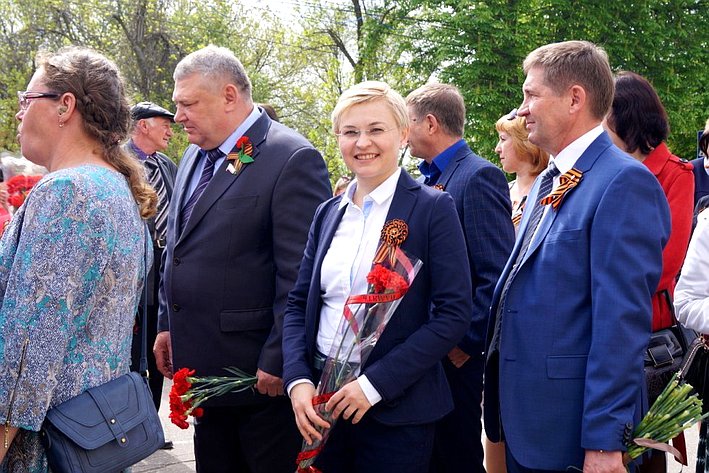 Людмила Бокова приняла участие в нескольких памятных акциях, посвященных 72-летию Победы в Великой Отечественной войне