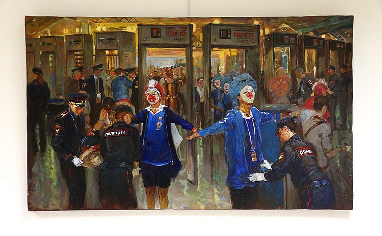 Лилия Гумерова открыла в Совете Федерации персональную выставку художника Сергея Олейникова «Родная земля»