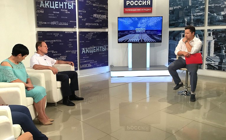 Александр Башкин принял участие в программе одного из телеканалов г. Астрахани