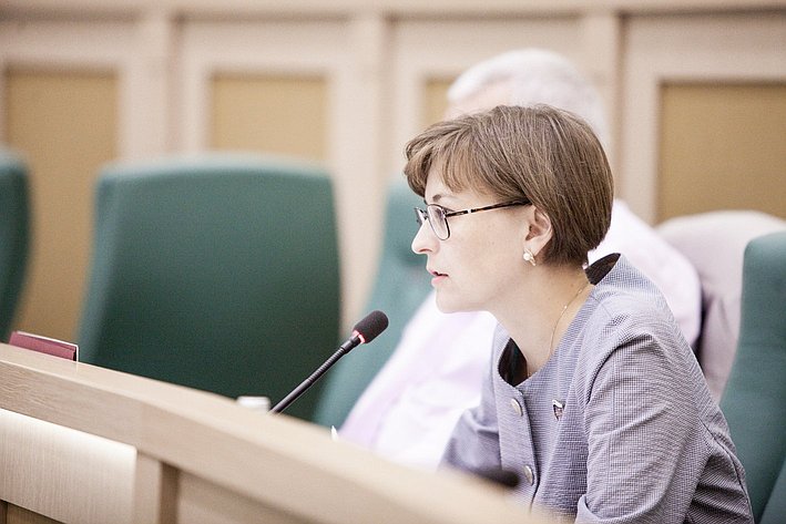 Людмила Бокова на 358 заседании Совета Федерации