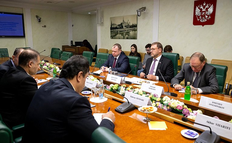 Встреча Константина Косачева с Чрезвычайным и Полномочным Послом Исламской Республики Иран в РФ Казем Джалали