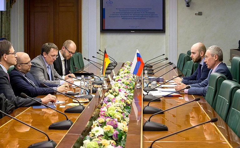Встреча А. Климова с членом Комитета по международным делам Бундестага ФРГ Мануэлем Заррацином