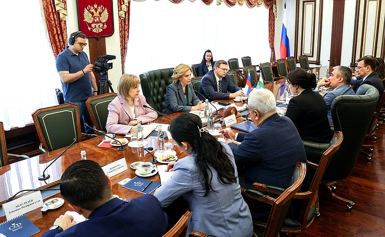 Встреча заместителя Председателя Совета Федерации Инны Святенко с Министром дошкольного и школьного образования Республики Узбекистан Хилолой Умаровой