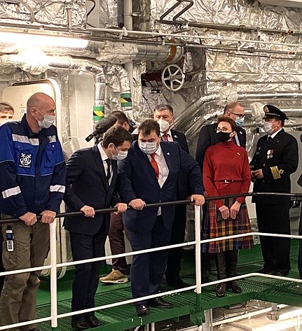 Татьяна Кусайко приняла участие в церемонии прибытия головного универсального атомного ледокола «Арктика» в порт Мурманск