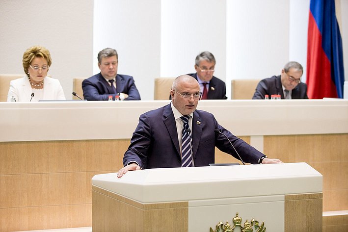 Андрей Клишас на 358 заседании Совета Федерации