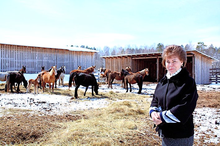 Татьяна Гигель в ходе рабочей командировки по региону побывала на семейной ферме Виктора Чернова в Турочакском районе