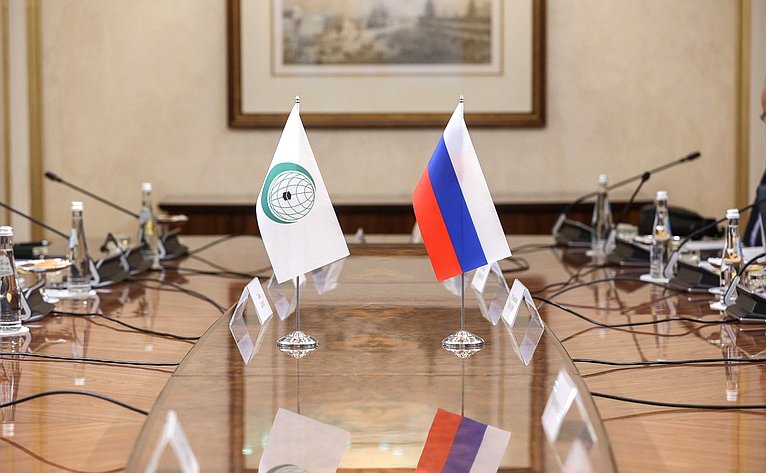 Встреча Председателя Совета Федерации Валентины Матвиенко с Генеральным секретарем Организации исламского сотрудничества Хиссейном Брахимом Тахой