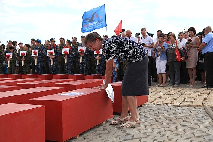 Татьяна Лебедева приняла участие в прошедшей в регионе церемонии перезахоронения защитников Отечества