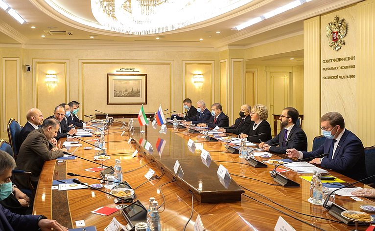 Встреча Валентины Матвиенко с Председателем Собрания Исламского Совета Исламской Республики Иран Мохаммадом Багером Галибафом