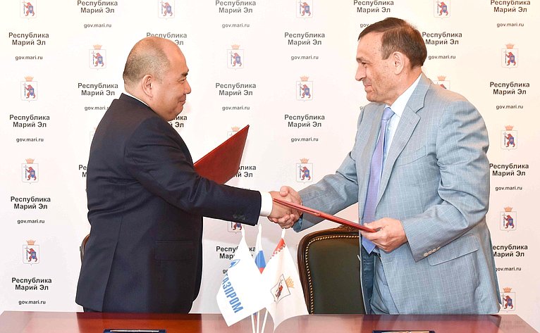 Подписание соглашения об оказании финансовой поддержки Республике компанией «Газпром» в регионе