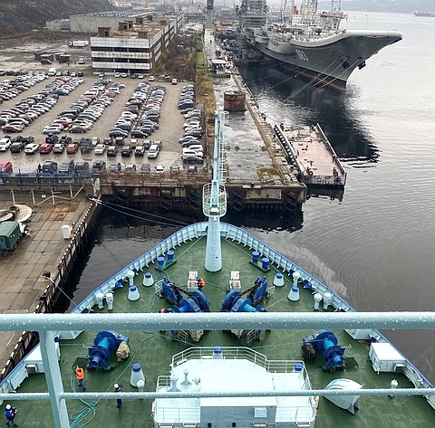 Прибытие головного универсального атомного ледокола «Арктика» в порт Мурманск