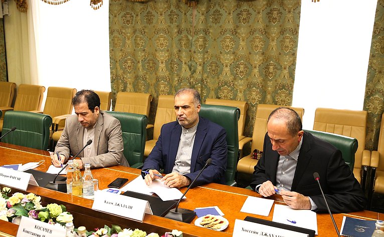 Встреча Константина Косачева с Чрезвычайным и Полномочным Послом Исламской Республики Иран в Российской Федерации Каземом Джалали