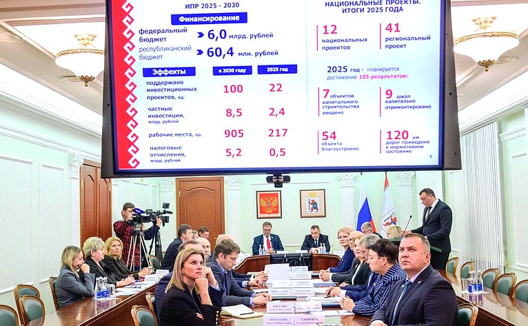 Делегация сенаторов РФ провела в Марий Эл выездное совещание