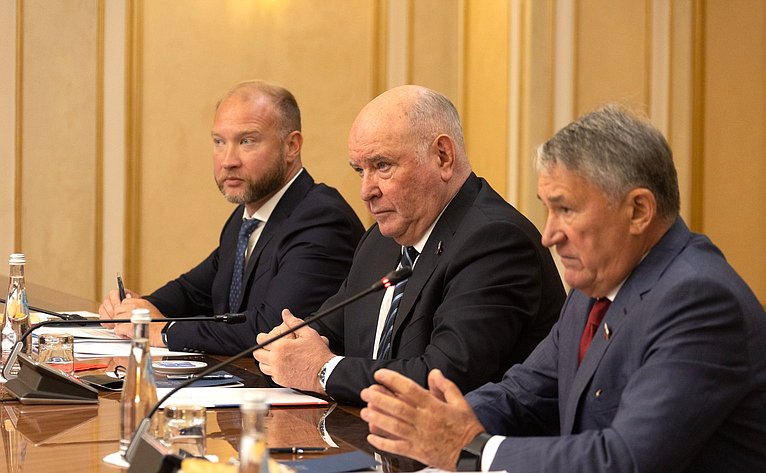 Встреча заместителя Председателя СФ Юрия Воробьева с Чрезвычайным и Полномочным Послом Республики Беларусь в РФ