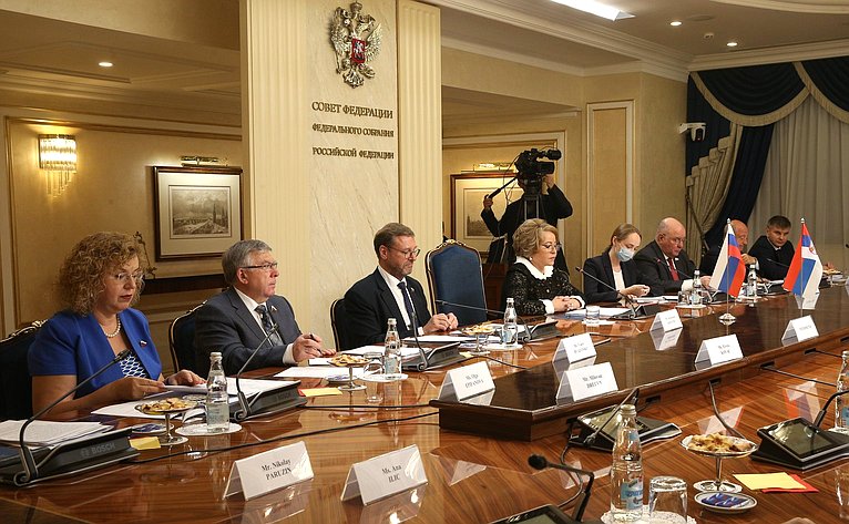 Встреча Председателя Совета Федерации Валентины Матвиенко с Председателем Народной скупщины Республики Сербии Ивицей Дачичем