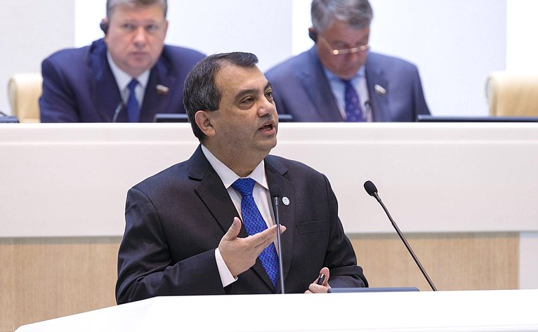 Председатель Межпарламентского союза Сабер Хоссейн Чоудхури в Совете Федерации