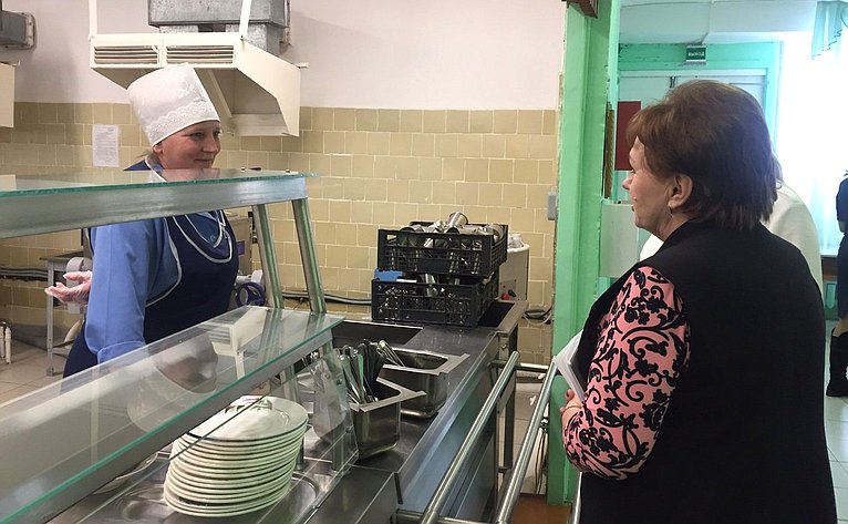 Елена Бибикова посетила среднюю школу города Палкино и Харлапковской основную школу в деревне Слопыгино
