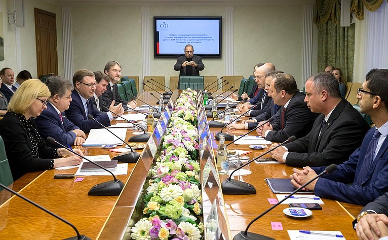 Встреча председателя Комитета СФ по международным делам Константина Косачева с делегацией Кнессета Государства Израиль