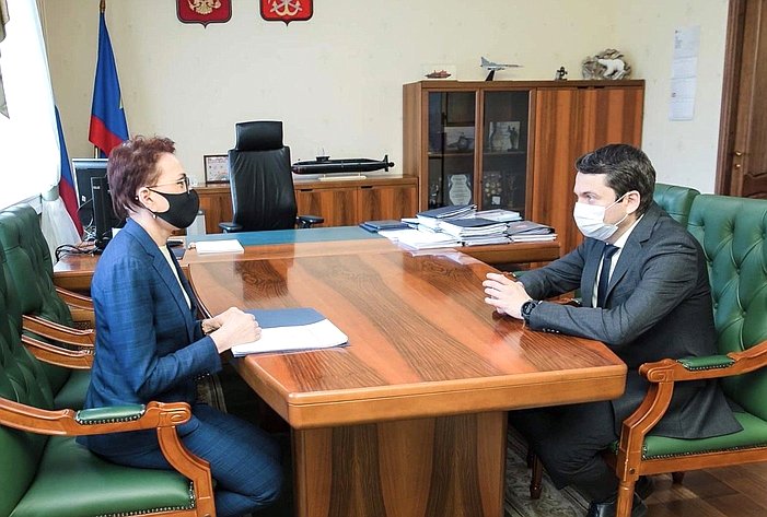 Татьяна Кусайко встретилась с губернатором Мурманской области Андреем Чибисом