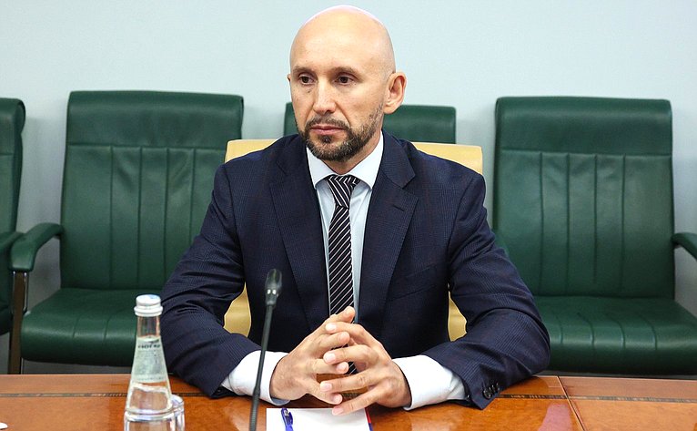 Встреча председателя Комитета Совета Федерации по международным делам Григория Карасина с Чрезвычайным и Полномочным Послом Арабской Республики Египет в РФ Назихом Эльнаггари