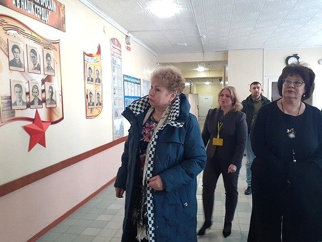 Ольга Бас посетила Райгородскую среднюю школу и ознакомилась с ходом строительства пищеблока