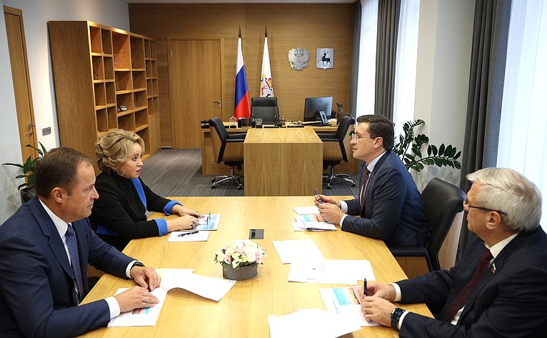 Встреча Валентины Матвиенко с губернатором Нижегородской области Глебом Никитиным