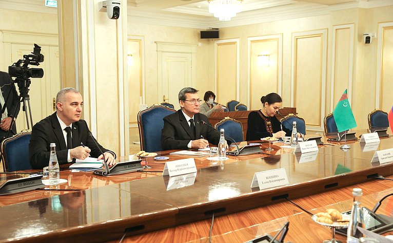 Встреча председателя Комитета СФ по международным делам Григория Карасина с заместителем Председателя Кабинета министров, Министром иностранных дел Туркменистана