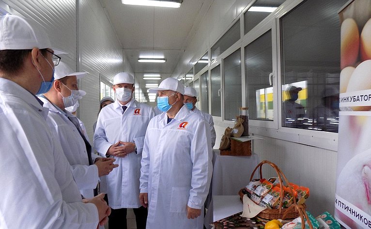 Сергей Мартынов посетил убойный цех мясоперерабатывающего завода по Куженеру ООО «Птицефабрика «Акашевская»