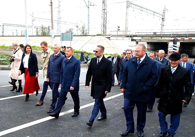 Юлия Лазуткина и гости региона посетили один из реконструируемых объектов дороги Пензенской области