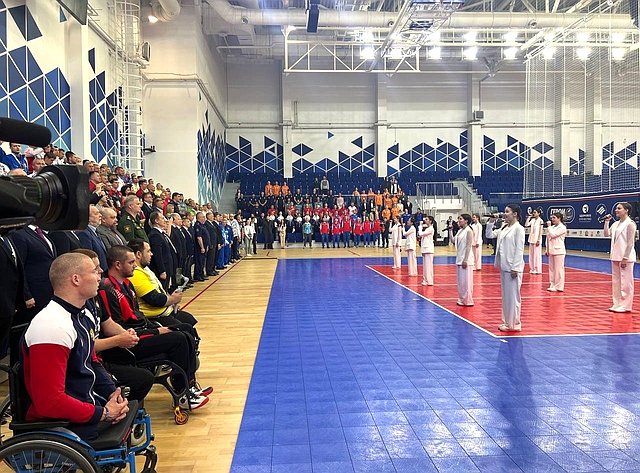 Юрий Валяев принял участие в торжественной церемонии открытия Всероссийских соревнований среди ветеранов СВО «Кубок по волейболу сидя «Герои нашего времени»
