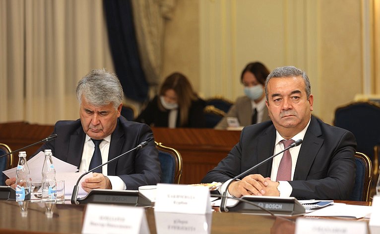 Заседание Комиссии по сотрудничеству Совета Федерации и Маджлиси милли Маджлиси Оли Республики Таджикистан