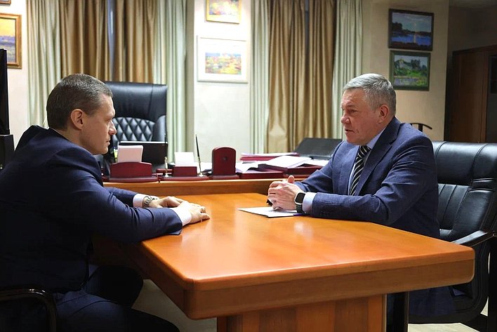 Олег Кувшинников встретился с врио губернатора области Георгием Филимоновым