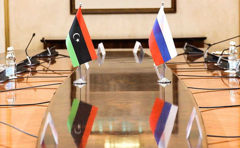 Встреча В. Матвиенко с Председателем палаты депутатов Государства Ливия Агилой Салехом