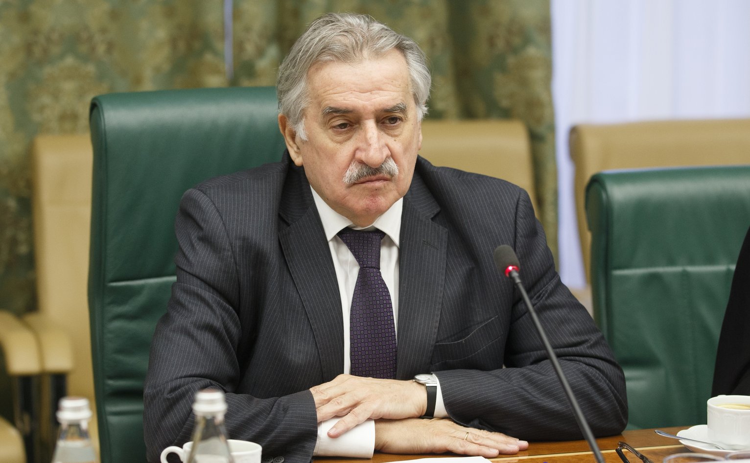 Встреча председателя Комитета Совета Федерации по международным делам К.И. Косачева с Чрезвычайным и Полномочным Послом Уругвая в России Энрике Дельгадо Хента