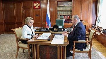 Встреча Председателя СФ Валентины Матвиенко с губернатором Пензенской области Олегом Мельниченко
