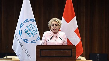 Председатель Совета Федерации Валентина Матвиенко выступила на сессии 15-го Саммита женщин-председателей парламентов по теме «Женщины, мир и безопасность 25 лет спустя: сохраняющиеся проблемы и движение вперёд»