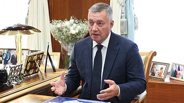 Валентина Матвиенко провела встречу с губернатором Иркутской области Игорем Кобзевым