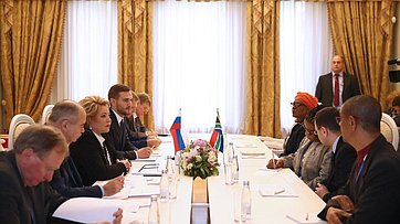 В. Матвиенко провела встречу с Председателем Национального совета провинций Парламента ЮАР Т. Модисе