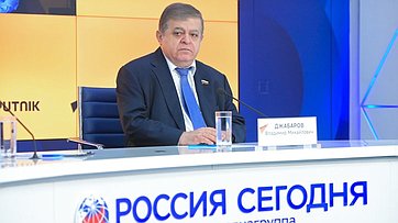 Владимир Джабаров принял участие в видеомосте международного информационного агентства Sputnik, посвященном актуальной международной повестке и вопросам сотрудничества России со странами ближнего зарубежья