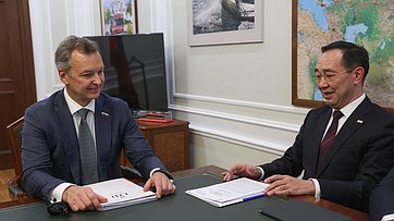 Встреча первого заместителя Председателя СФ Андрея Яцкина с руководством Республики Саха (Якутия)