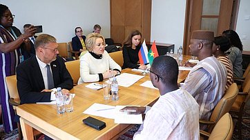 Председатель СФ Валентина Матвиенко провела встречу с Председателем Законодательного собрания переходного периода Буркина-Фасо Усманом Бугумой